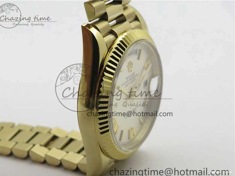 0116 Day-Date 40mm 228239 BP New Dial Version 904 YG Silver Roman Markers Dial on SS President Bracelet A Popular 2806